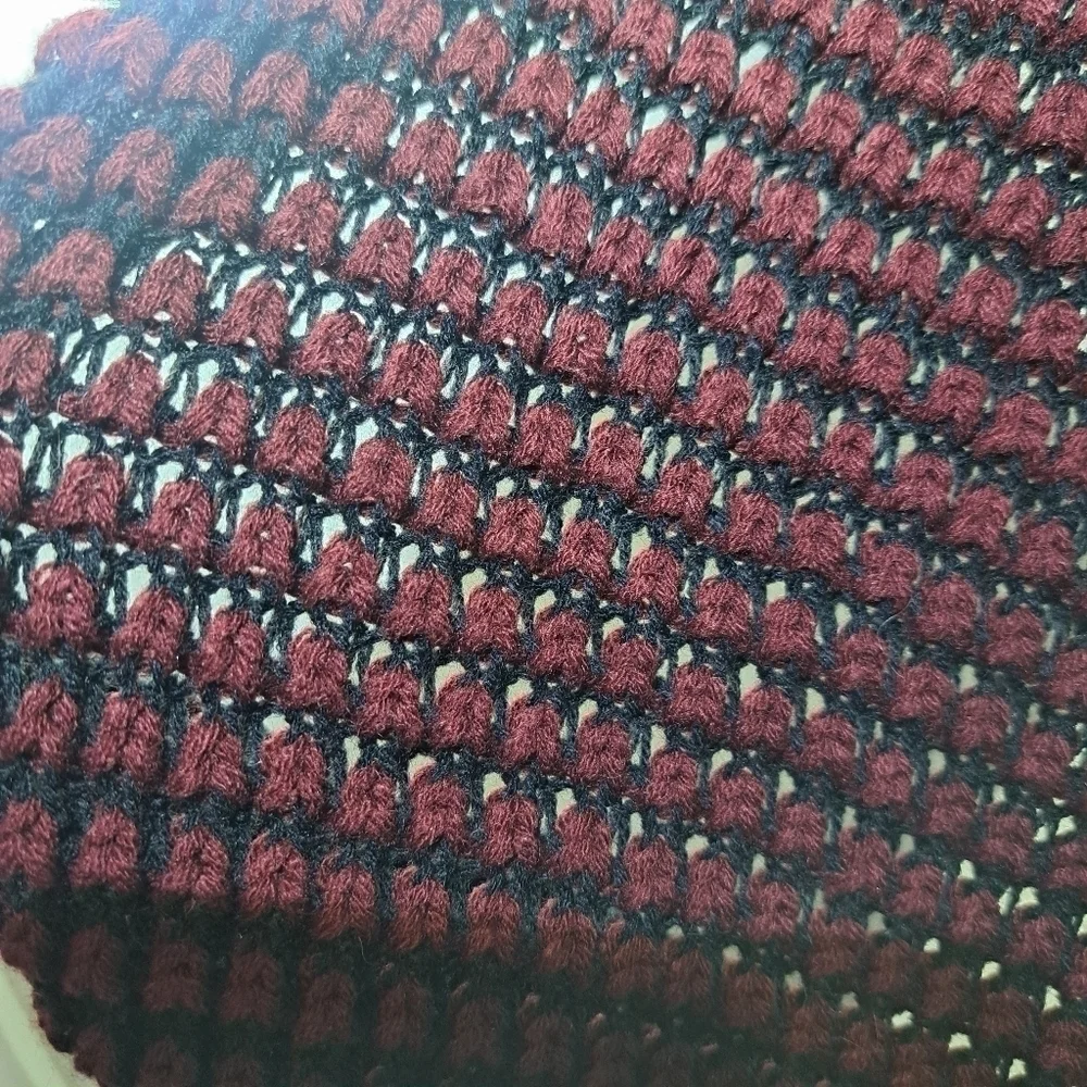 Rampage Burgundy And Black  Infinity Scarf